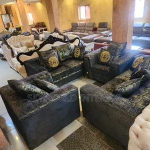 Black Italian Royal Sofa Chairs