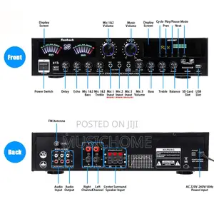 Wall Speaker Background System Bluetooth Amplifier With USB