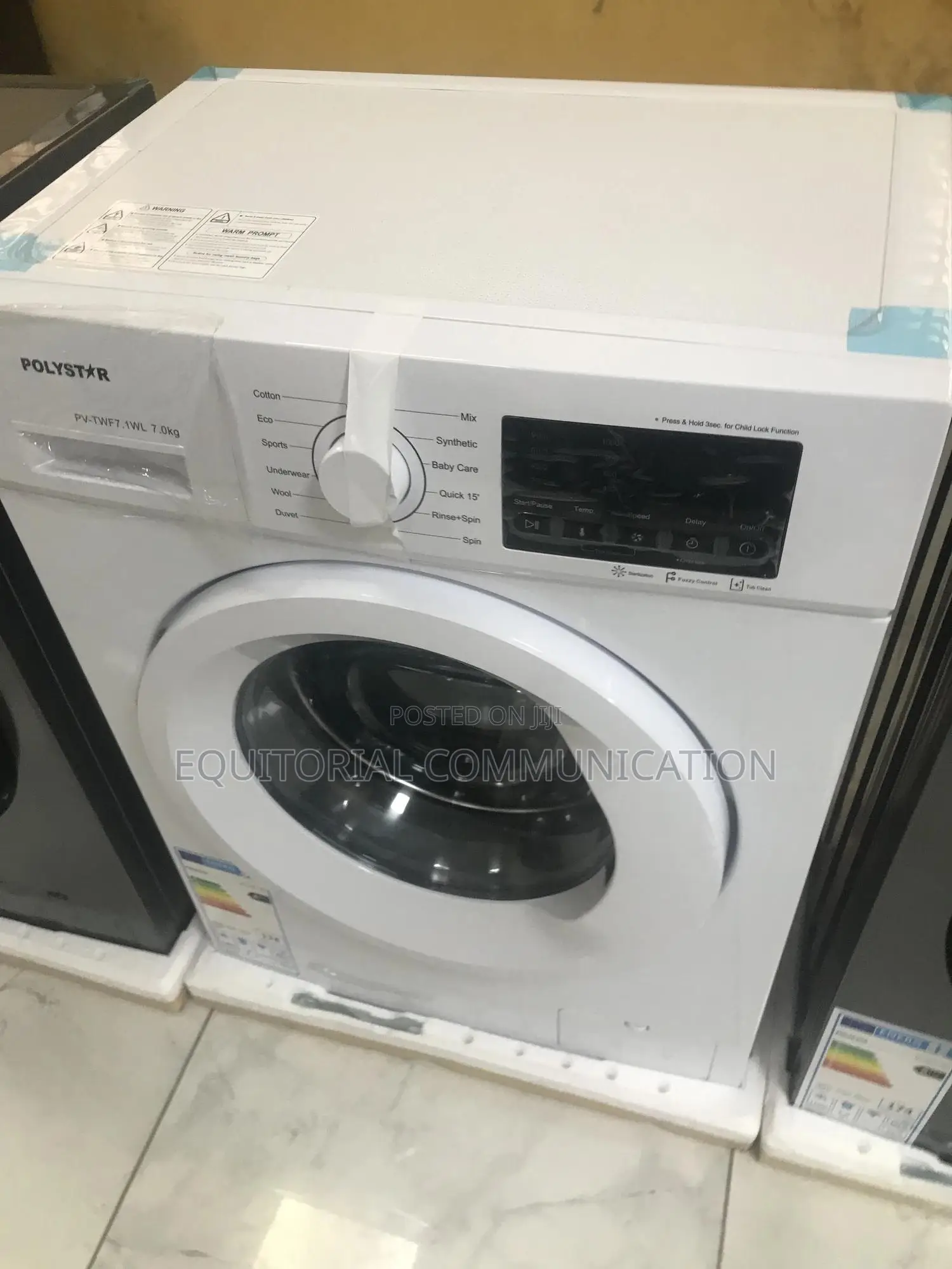 Polystar 7.0kg Front Load Silent Operation Washing Machine