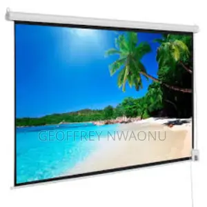 144 X144 Motorized Projector Screen|Remote-Controlled Screen