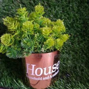 Artificial Flowers With Gold Vase