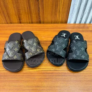 Original Louis Vuitton Leather Slippers Available in Store