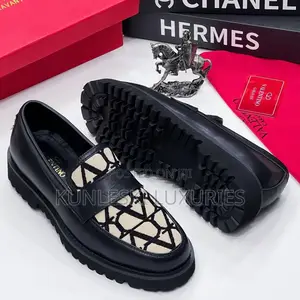 Original Valentino Garavani Loafers Leather Shoe for Men