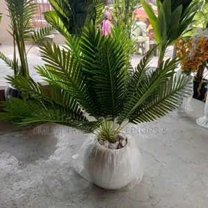 Artificial Plant With White Vase Base