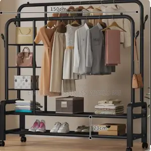 Multifunctional Standing Double Pole Hanger With Tyres-58kg