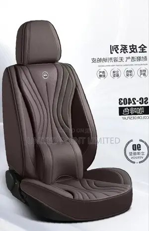 Car Leather Seat Cover Coffee Brown Sc-2403