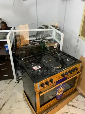 Maxi 90*60 4+2 Gas Cooker With Wooden Accents - F9E42G2