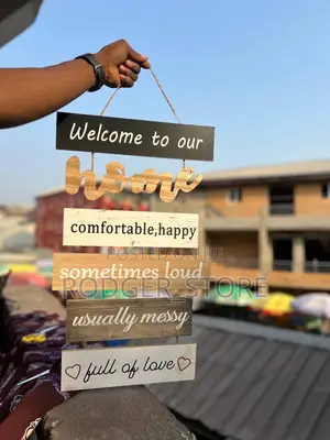 WELCOME TO OUR HOME . Wooden Write Up Decor .