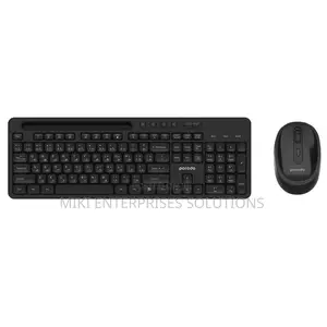 Porodo Wireless 2.4G+BT Keyboard With Mouse - Black