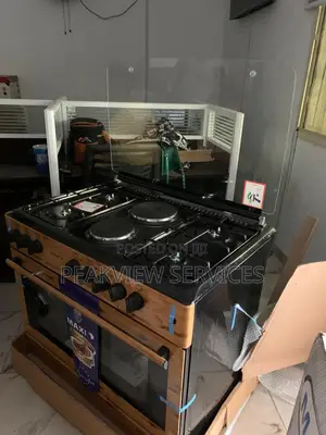 Maxi 90*60 Wooden 4+2 Gas Cooker With Double Oven - F9E42G2