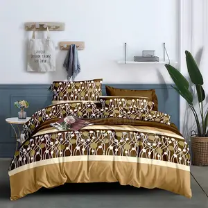 Brown Cotton Bedspread With Pillow Case