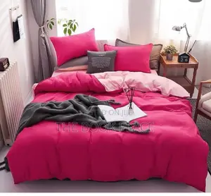 Pink Cotton Bedsheets With Duvet Set Cotton