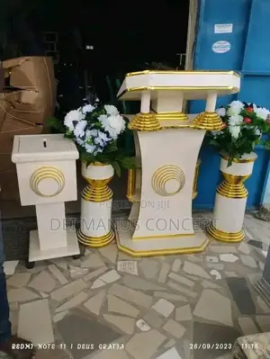 Pulpit, Flower Vase, Offering Box for Church