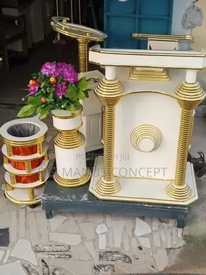 Pulpit, Flower Vase, Offering Basket for Church