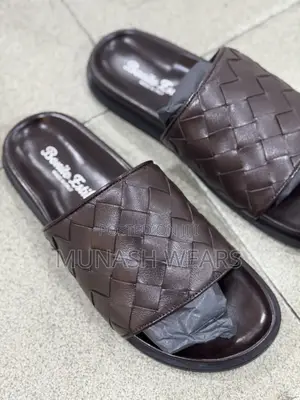 Pure Italian Leather Slipers for Men