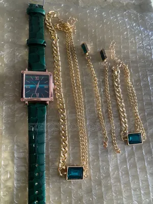 5pce/Set Casual Simple Pointer Square Dial Woman's Watch Set