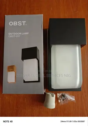 Wall Fence Light Black Body E27