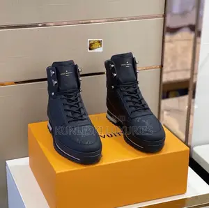 Virgil Ahblo X Louis Vuitton Harlem High Top Black Boot