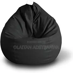 Leather Comfy Beanbag Chair With Removable Cover