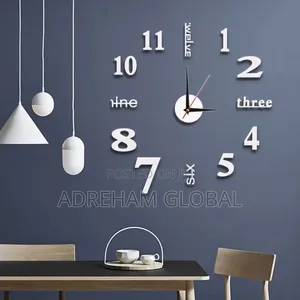Numbers and Alphabet 3,6,9,12 Acrylic Wall Clock