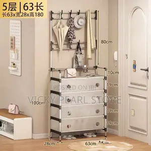 80cm Covered Shoe and Hat Rack