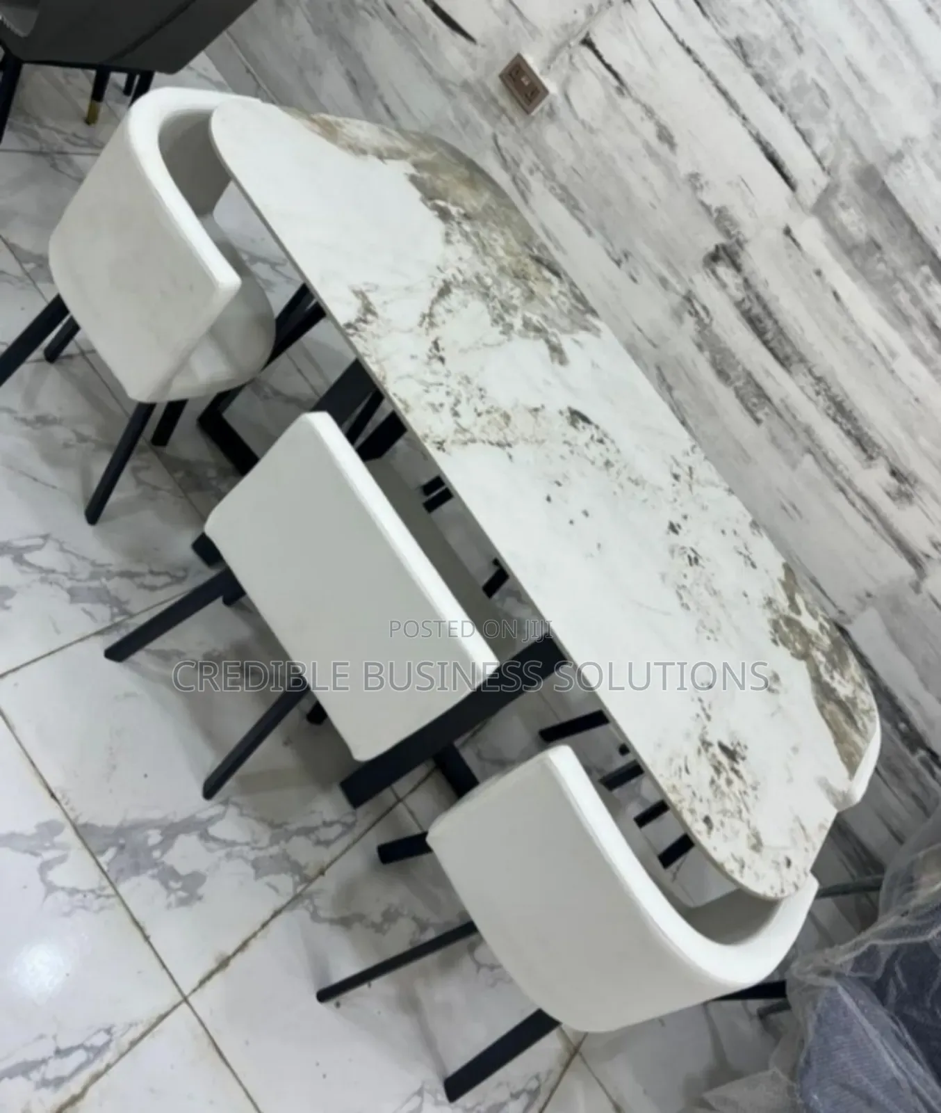 Dining Table Set Marble With 6 Chairs