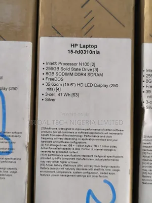 New Laptop HP 15S 8GB Intel Celeron SSD 256GB