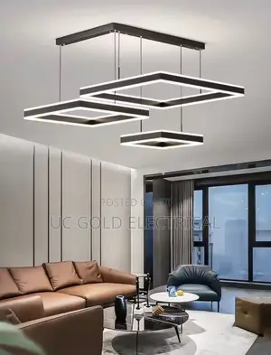 Nordic Black Square Led Pendant Lights