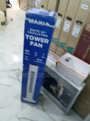 Maxi Tower Fan White 40wat Automatic Oscillation