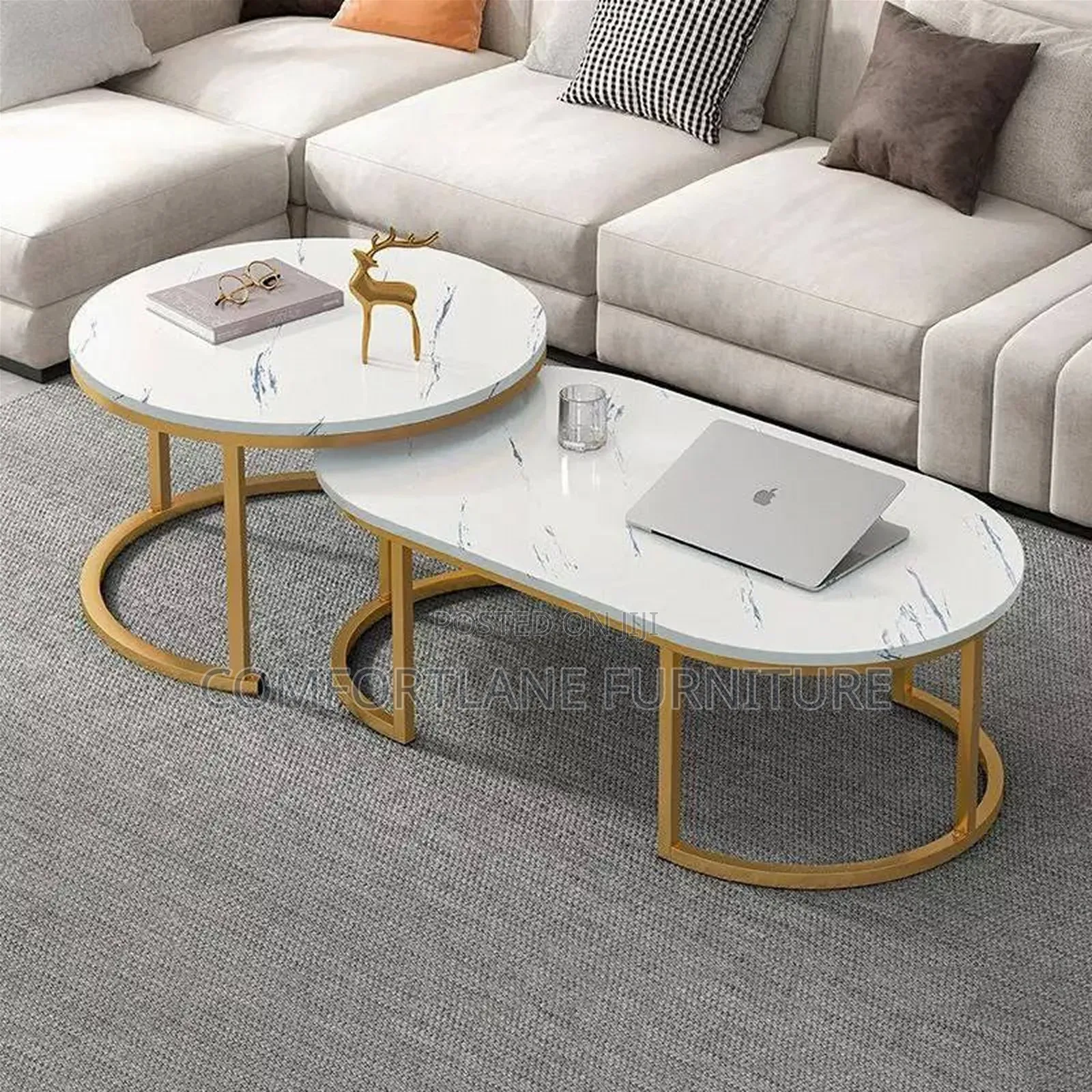 Oval Shaped Two in One Table