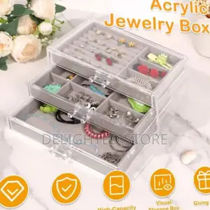 High Quality Posh 3-Drawers Acrylic Jewelry Organizer