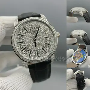 PATEK PHILIPPE Full Ice Diamond Leatherstrap(Premium)UNISEX✅