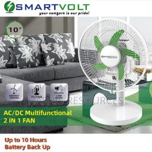 Smartvolt-10'' Multifunctional Rechargeable Table Fan
