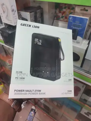 Green Lion Laptop Power Bank 270W / 30000mah a/C Output