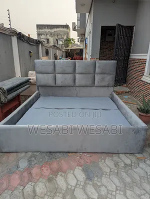 6 by 6 Bed Padded Bedframe With One Bed Side