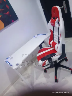 Office Gaming Chair and Desk With RGB Lights