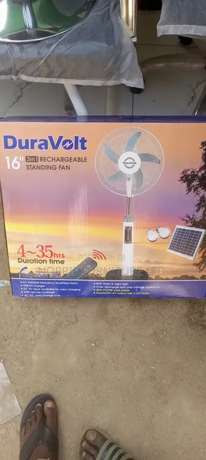Duravolt 16" 3in1 Rechargeable Fan With Solar