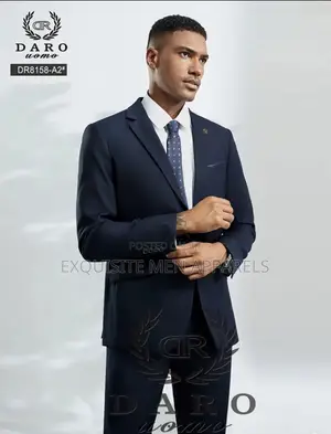 Dark Navy Daro Corporate 2pcs Quality Slimfit Men’S Suit