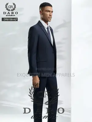 Dark Navy Daro Corporate 2pcs Quality Slimfit Men’S Suit