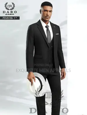 Black 3pcs Turkish Corporate Daro Men’S Suit