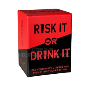 Red Risk It or Drink It Adult Party Fun Drinking Card Game