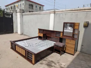 6 X 6 Bedframe With Bedside and Dressing Mirror