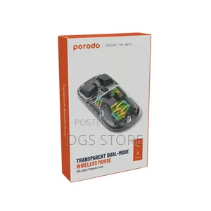 Porodo Transparent Dual Mode Bluetooth 2.4G Mouse