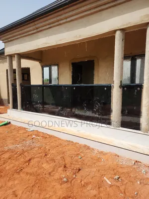 Dark Gray Glass Handrail