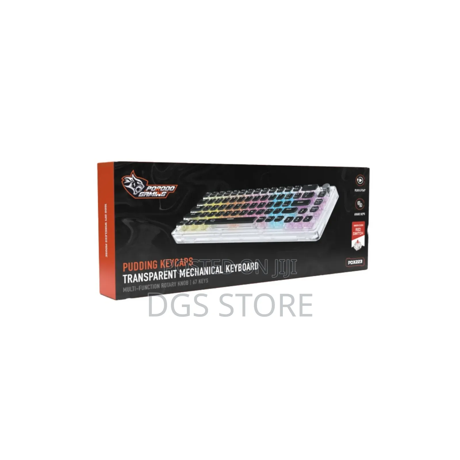 Porodo Gaming Pudding Key Caps Transparentmechanicalkeyboard