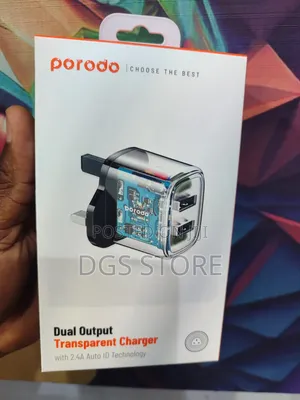 Porodo Dual Output Transparent Charger