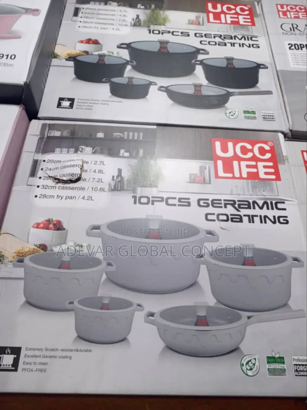 10pcs UCC LIFE Ceramic Coating Cookware Set