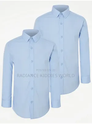 Uk George Sky-Blue Unisex School Long-Sleeve Shirts