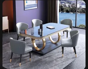 Quality Marble Top Dinning Set By 6 Seaters