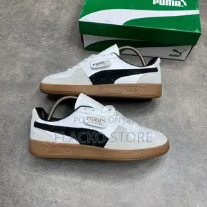 Original Puma Palermo White Vapor Grey Gum Sneakers